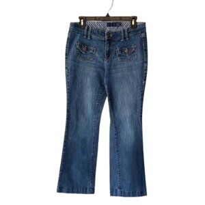 FADED GLORY Slightly Flared Low Rise Jeans 8P